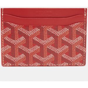 GOYARD Red ine Coated Canvas and Leather Saint Sulpice Card Holder