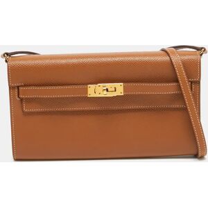 Hermes Gold Epsom Leather Kelly To Go Wallet