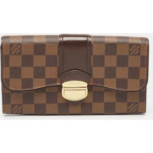 LOUIS VUITTON Damier Ebene Canvas Sistina Wallet