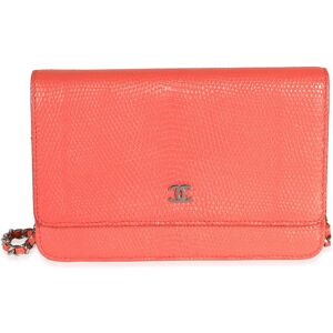 Chanel Coral Lizard Wallet On Chain