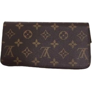 LOUIS VUITTON Long Wallet Monogram Round Zipper M42616  Brown LV