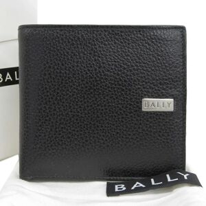 Bally bifold wallet leather black