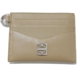 Givenchy Card Case Holder Beige 4G Leather Accessories Ladies