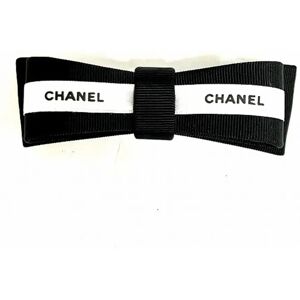 Chanel Ribbon Logo Hair Accessory Barrette Brand Accessories Ladies