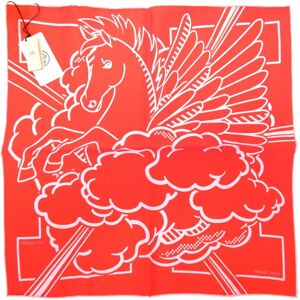 Hermes Carre Muffler 45 Gabriel Twill Pegasus Pop Silk Rose Scarf 0097