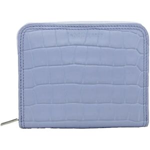 J&M DAVIDSON SMALL ZIP AROUND PURSE 10264N Men,Women Embossed Leather Coin Purse/coin Case Light Blue