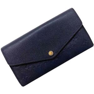 LOUIS VUITTON Portefeuille Sarah Navy Marine Rouge Monogram Empreinte M62125 Bifold Long Wallet Leather CA2139  Flap Women's LV