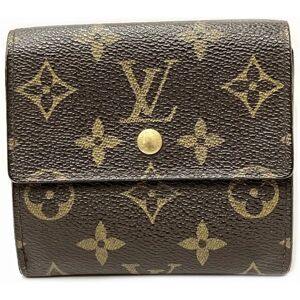 LOUIS VUITTON Monogram Portomone Bier Cult Credit M61652 Double Hook Wallet Bifold Men's Women's