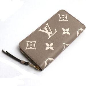 LOUIS VUITTON Zippy Wallet Long Round Zipper Bicolor Empreinte Tourtrail Creme M69794 IC Chip Ladies