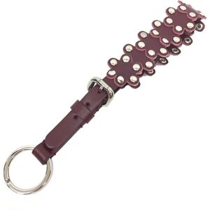 VALENTINORED  Red  Leather Key Ring Keychain Men's Women's Unisex