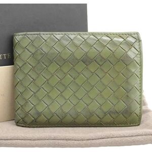 Bottega Veneta Intrecciato Bifold Wallet Leather Green 113112