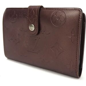 LOUIS VUITTON Bifold Wallet Portefeuille Viennois Monogram Matte Bordeaux Leather Accessories Ladies Sirver