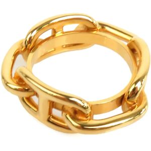 Hermes scarf muffler ring chaine d'uncre metal gold ladies