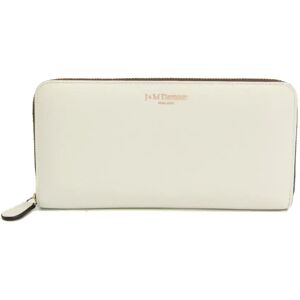 J&M DAVIDSON ELONGATED ZIP 10069 Women's Leather Long Wallet [bi-fold] Off-white