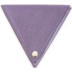 Loewe Triangle Men,Women Leather Coin Purse/coin Case Purple