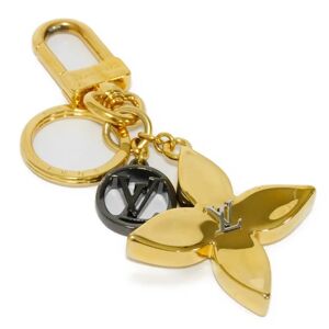 LOUIS VUITTON Keychain Portocle Blossom Dream LV Logo Circle Key Ring Monograph Flower Gold M00355 Men Women