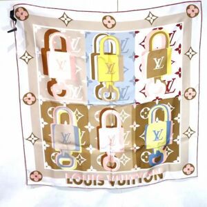 LOUIS VUITTON M77657 Carre 90 Unlocked Brand Accessories Stole Muffler Scarf Women's