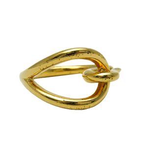 Hermes Metal Scarf Ring Gold jumbo