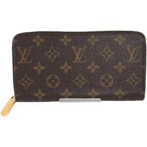 LOUIS VUITTON Long Wallet Monogram Round Zipper M42616  Brown LV