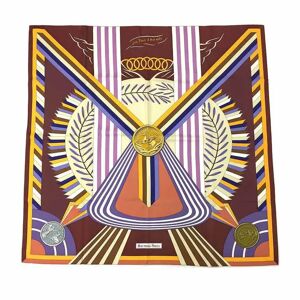 Hermes Carre 90 Scarf Muffler LES JEUX D' Game J.Abadie 100% Silk Women's aq4644