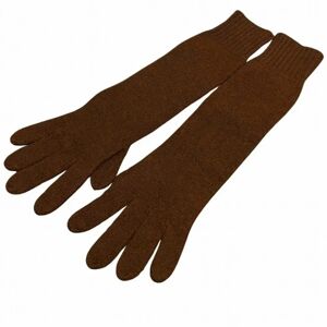Hermes Long Gloves Brown Brand Accessories Ladies