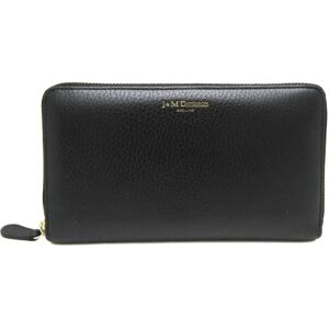 J&M DAVIDSON Women's Leather Long Wallet [bi-fold] Black