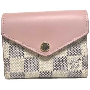 LOUIS VUITTON Portefeuil Zoe Damier Azur with coin purse N60168  Eau de Rose tri-fold wallet LV