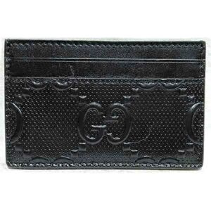 Gucci 625564 GG Embossed Leather Brand Accessories Pass Case Business Card Holder Men's