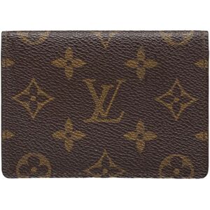 LOUIS VUITTON Monogram Porte 2 Cult Vertical Pass Case Card M60533 Brown PVC Leather Ladies