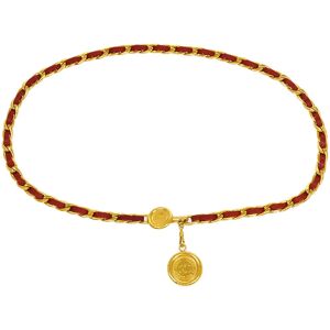 Chanel Medallion Gold Red Chain Belt 06231