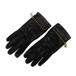 Chanel Lambskin CC Chain Link Gloves Other Accessories