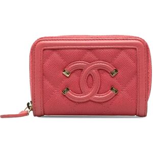 Chanel CC Caviar Filigree Zip Around Small Wallet Small Wallets