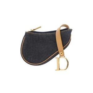 Christian Dior Saddle Wallet in Blue Denim/Jeans