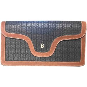 Bally Vintage black and brown wallet with B logo motif