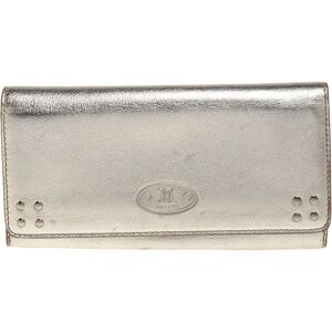 Celine Metallic Gold Leather Flap Continental Wallet, Metallic