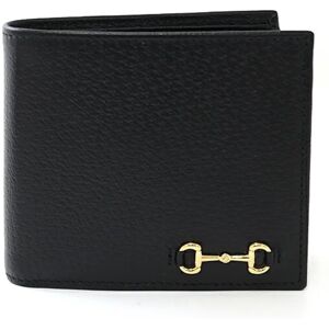 Gucci Horsebit Coin Bifold Wallet Leather 700464 Black