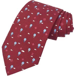 LOUIS VUITTON Tie Cravate LV Balloon M75963 Bordeaux 100% Silk Men's