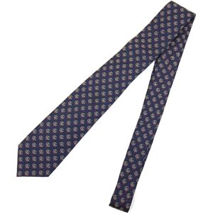 Gucci Tie GG Marmont 571789 Navy 100% Silk Men's Heart Double G Roots