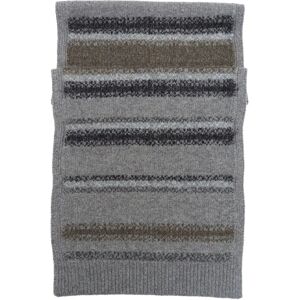 Hermes muffler fade stripe gray short H393793T 01 men's