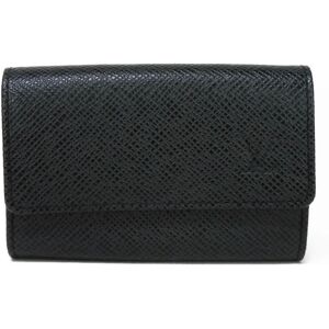 LOUIS VUITTON Key Case Multicle 6 LV Charcoal Gray Snap Button Row Taiga Ardoise M30532 Men's