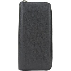 LOUIS VUITTON Long Wallet Round Zippy Vertical Taiga Black Ardoise Men's M32822 LV Leather Accessories  Zip Around