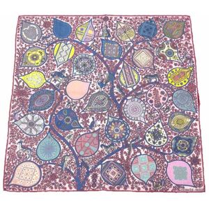 Hermes Scarf Muffler Carre 45 L'Arbre de Vie Tree of Life Pink 100% Silk  aq9412