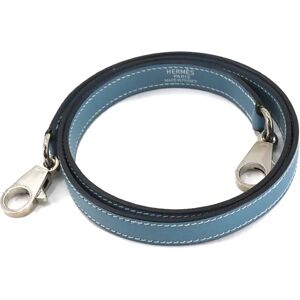 Hermes Kelly Bolide Shoulder Strap Vogue River Leather Blue Jean Silver Hardware strap