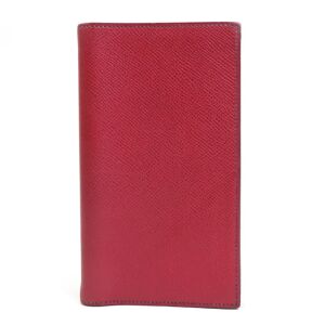 Hermes Notebook Cover Leather Dark Red/Navy Unisex e55858a