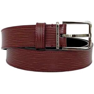 LOUIS VUITTON Belt Suntulle Ginza Bordeaux Silver Epi M9516 30mm Metal Leather CT1153  Waist Wine Red Square Buckle LV Fashion