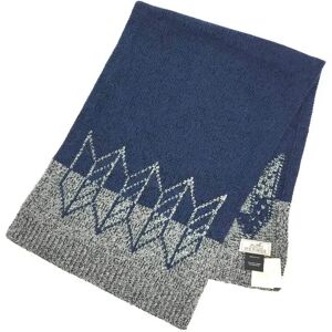 Hermes Muffler ECHARPE MAILLE H393741T 03 GRIS MOYEN/BLEU V Navy Gray