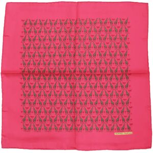 Hermes Muffler/Scarf Pink Square Giraffe Pattern Print Silk Carre 45 VINTAGE Vintage