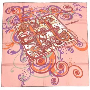 Hermes Scarf Muffler Carre 90 COMME HISTOIRES Rose Poudre/Coral/Mauve 100% Silk  aq6602