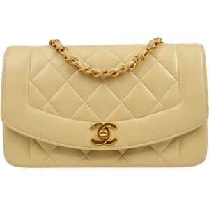 CHANEL★ *1994-1996 Beige Lambskin Diana Small 84422