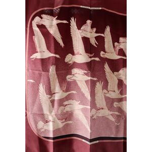 Hermes Burgundy Silk Scarf